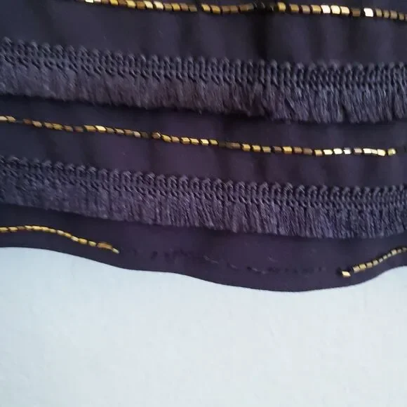 Marina Black Bead and Fringe Gatsby Mini Dress - Picture 4 of 12